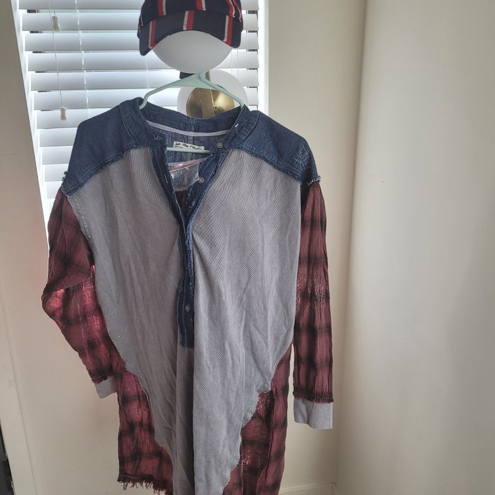 Free people Plaid Extravaganza Top